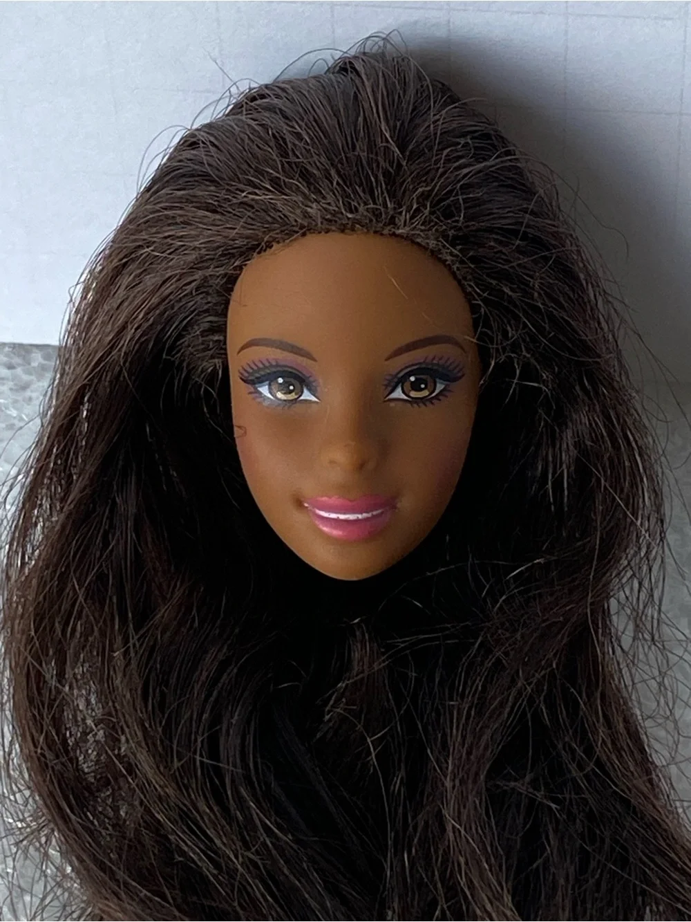 Mattel African American Barbie Doll Asha Face Sculpt - HEAD Replacement Only